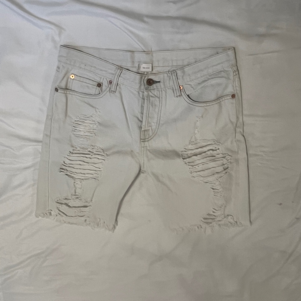 NSF Distressed Bermuda Denim Short